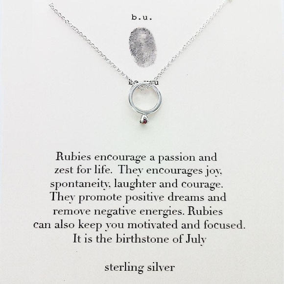 Sterling Silver and Ruby Necklace - Picture 1 of 5